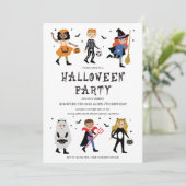 Uitnodiging voor Costume-partij Halloween (Staand voorkant)