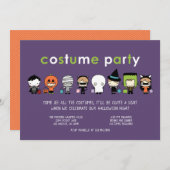 Uitnodiging voor Costume-partij Halloween (Voorkant / Achterkant)