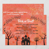 Uitnodiging voor Costume-partij Halloween (Voorkant / Achterkant)