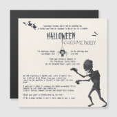 Uitnodiging voor Costume-partij Halloween Magnetische Uitnodiging (Voorkant / Achterkant)