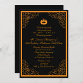 Uitnodiging voor Costume-partij van Halloween Ball (Voorkant / Achterkant)