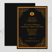 Uitnodiging voor Costume-partij van Halloween Ball (Voorkant / Achterkant)