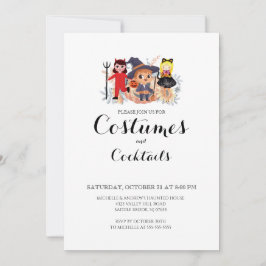 Uitnodiging voor Costumes & Cocktail Halloween-fee