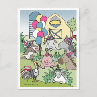 Uitnodiging voor Country Life-Birthday Party Briefkaart