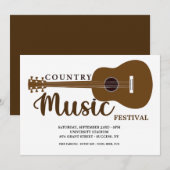 Uitnodiging voor Country Music Festival (Voorkant / Achterkant)