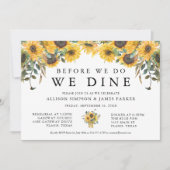 Uitnodiging voor Country Sunflower Probediner (Voorkant)