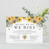 Uitnodiging voor Country Sunflower Probediner (Staand voorkant)