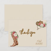 UITNODIGING VOOR COWBOY-BLOEMEN BRUIDSSHOWER (Voorkant / Achterkant)