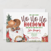Uitnodiging voor Cowboy Christmas, Country Hoedown (Voorkant)