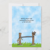 Uitnodiging voor cowboy en paardenverjaardag (Achterkant)