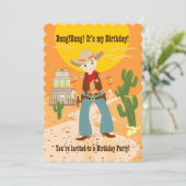 Uitnodiging voor cowboy kind (Staand voorkant)