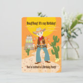 Uitnodiging voor cowboy kind (Staand voorkant)