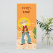 Uitnodiging voor cowboy kind (Staand voorkant)