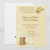 Uitnodiging voor Cowboy Wedding (Voorkant / Achterkant)