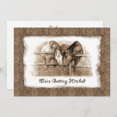 Uitnodiging voor cowboy Wedding: GeHitst krijgen:  (Voorkant / Achterkant)