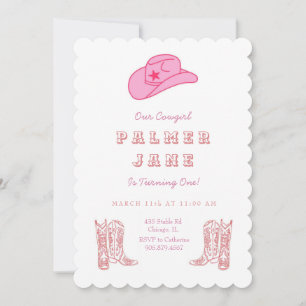 uitnodiging voor Cowgirl Birthday
