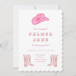 uitnodiging voor Cowgirl Birthday