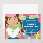 uitnodiging voor Cowgirl Birthday (Voorkant / Achterkant)