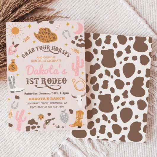 uitnodiging voor Cowgirl Birthday | 1e uitnodiging