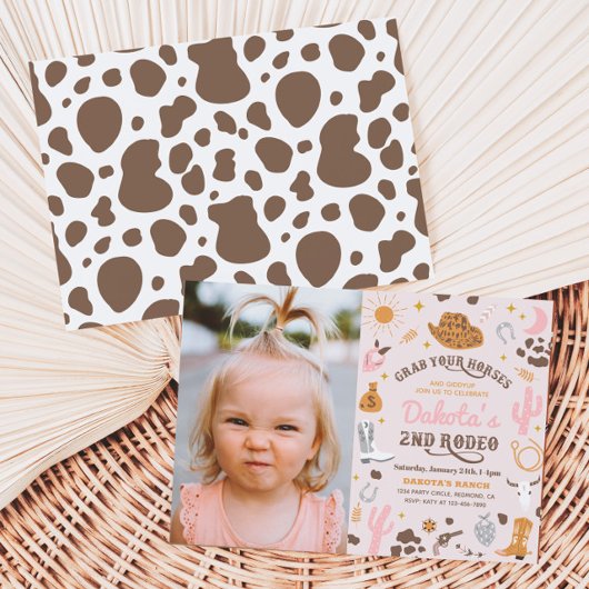 uitnodiging voor Cowgirl Birthday | 2e uitnodiging