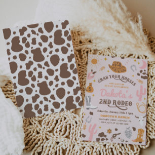 uitnodiging voor Cowgirl Birthday   2e uitnodiging