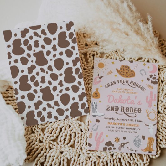 uitnodiging voor Cowgirl Birthday | 2e uitnodiging