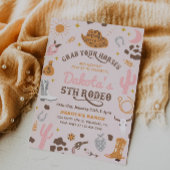 uitnodiging voor Cowgirl Birthday | 5e uitnodiging