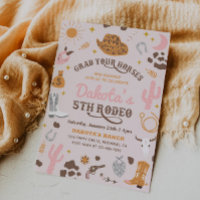 uitnodiging voor Cowgirl Birthday | 5e uitnodiging