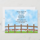 Uitnodiging voor Cowgirl en Horse Birthday (Achterkant)