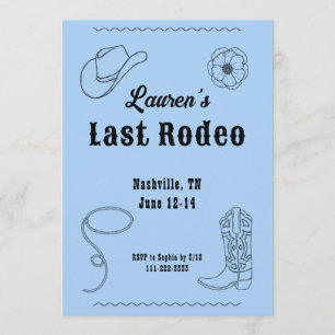 Uitnodiging voor Cowgirl Western Bachelorette 'Laa