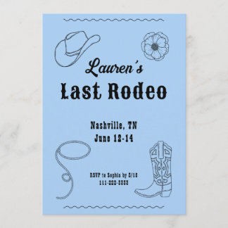Uitnodiging voor Cowgirl Western Bachelorette 'Laa