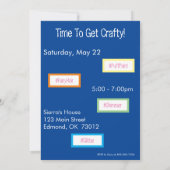 Uitnodiging voor Crafty Chalk Paint-feestje (Achterkant)