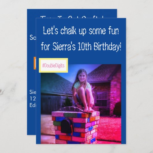 Uitnodiging voor Crafty Chalk Paint-feestje (Voorkant / Achterkant)