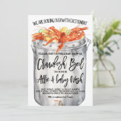 Uitnodiging voor Crawfish Kook Baby Shower (Staand voorkant)