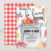 Uitnodiging voor Crawfish Kook Engagement Feest (Voorkant / Achterkant)