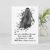 Uitnodiging voor Creepy Ghost Halloween Party (Staand voorkant)