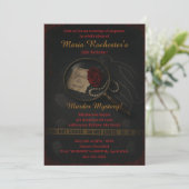 Uitnodiging voor Crime Scene Murder Mystery Party (Staand voorkant)