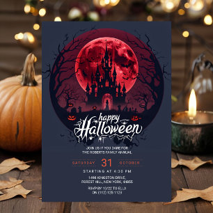 Uitnodiging voor Crimson Moon Haunted Castle Hallo