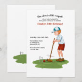 Uitnodiging voor Croquet Speler (Voorkant / Achterkant)