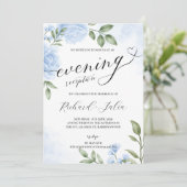 Uitnodiging voor CRYSTAL avondbruiloftsreceptie (Staand voorkant)