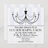 Uitnodiging voor Crystal Chandelier Housewarming P (Voorkant / Achterkant)