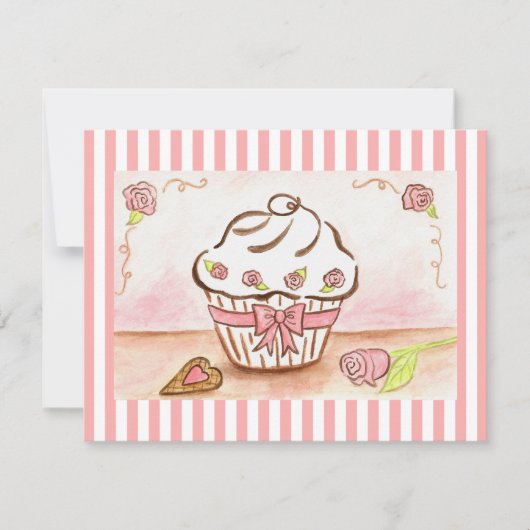 Uitnodiging voor Cupcake (Voorkant)