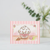 Uitnodiging voor Cupcake (Staand voorkant)