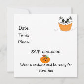 Uitnodiging voor Cupcake Halloween Feestje (Achterkant)