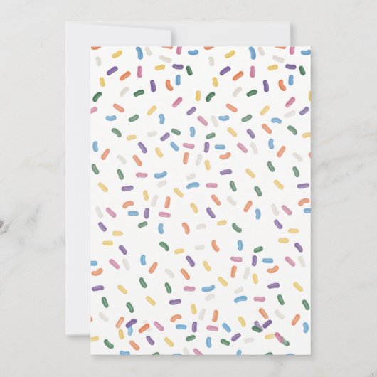 Uitnodiging voor Cupcake Met Strooisel (Achterkant)