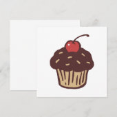 Uitnodiging voor Cupcake Party (Voorkant / Achterkant)