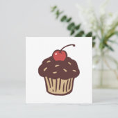 Uitnodiging voor Cupcake Party (Staand voorkant)