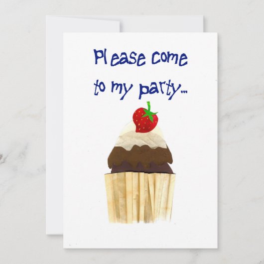 Uitnodiging voor Cupcake Party (Voorkant)