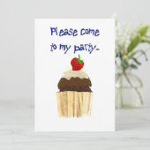 Uitnodiging voor Cupcake Party (Staand voorkant)