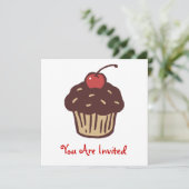 Uitnodiging voor Cupcake Party (Staand voorkant)